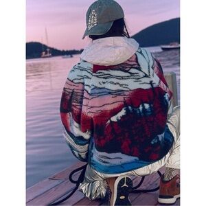 Free People Movement by Free People Hit the slopes printed Fleece Jacket